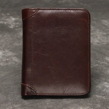 皮夾油蠟皮短夾-直式復古RIFD防?男錢包73qs53【獨家進口】【米蘭精品】