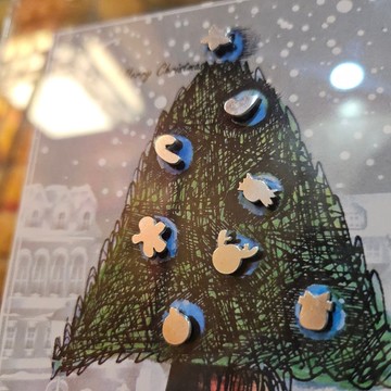 聖誕樹999純銀耳針