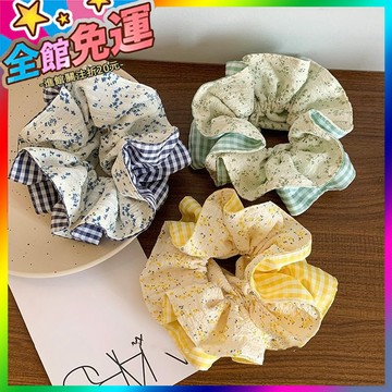 🌸台灣出貨🌸 大號清新百搭雙層新款大腸圈簡約百搭少女紮丸子頭繩氣質髮繩頭飾 🥇滿額免運🥇X370-11-A