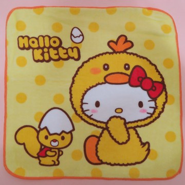 HELLO KITTY 小雞 純棉 毛巾 方巾 手帕 三麗鷗 SANRIO
