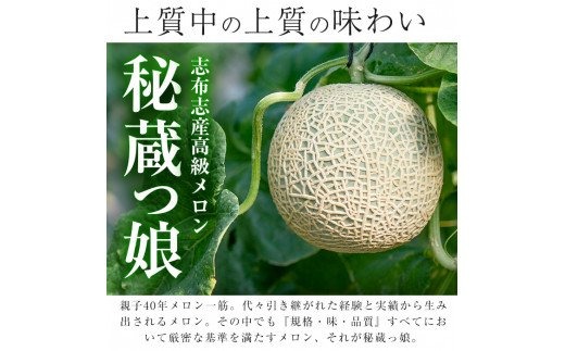 b5-089 ＜R5年11月下旬～12月末頃発送予定＞数量限定！食べるタイミングがわかるメロン「秘蔵っ娘」赤玉(赤肉)2個