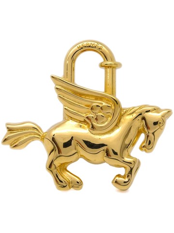 CHANEL Pre-Owned - 1993 pre-owned Cadena Pegasus bag charm - women - Gold Plated - One Size