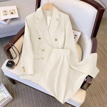 黑色西裝外套女春季新款小個子高級休閒韓系西服褲子兩件套裝