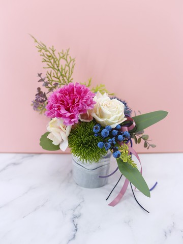 進口紫康乃馨香氛花藝/擬真花/人造花/永不凋零/送禮/佈置