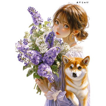 【4 月新款 3】07-120-0027 人物貼紙 春日少女與動物