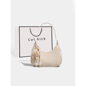 休閑女包2025新款秋冬小眾高級感腋下包百搭精致月牙包單肩斜挎包