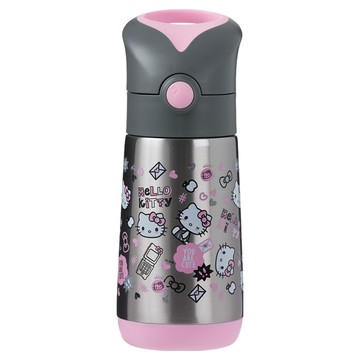 b.box 不鏽鋼吸管保冷杯 專為兒童設計 一按即開 小手設計提把  百變Kitty  350ml  1個