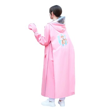 Mass 生活好物 高機能速乾機車雨衣 一鍵快收 大帽檐連身 帶手套  XL  粉色  1件