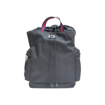 GUCCI 古馳 黑色 帆布 尼龍 Sherry Line 後背包 450979 【二手名牌BRAND OFF】