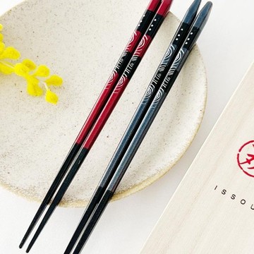 【結婚禮物】晴嵐 漆器夫妻對筷 /附木盒