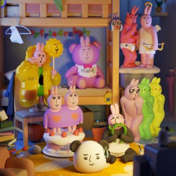 粉紅兔子 美麗心情系列公仔盒玩(6入盒裝)