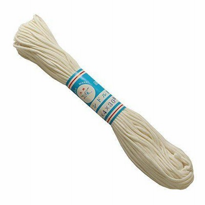 NBK スピンドル紐 白 30m巻 φ約3~4mm (4x4) 手芸用品