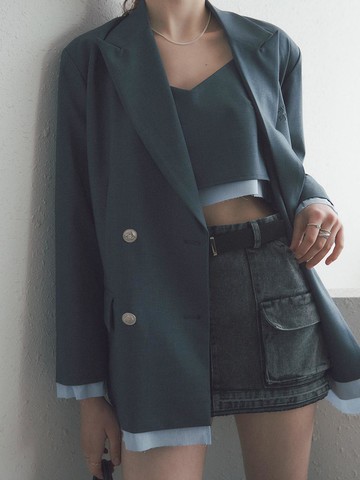 Dyed Pocket Mini Skirt [2color]