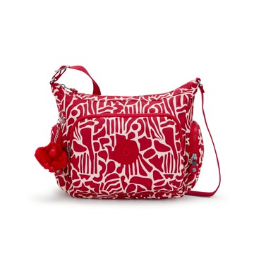 『牛角包』紅白印花輕巧多袋實用側背包-GABB S