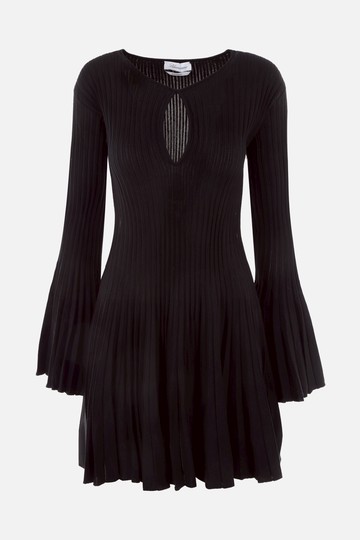 BLUMARINE pleated knit flared skirt Woman