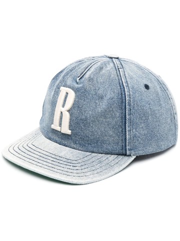 Rhude - logo-embroidered denim cap - men - Cotton/Polyester - One Size - Blue