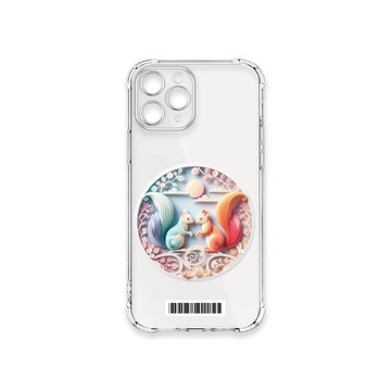 iPhone 11 Pro 殼 TRON IPhone 11 PRO 可愛紙雕松鼠  載具 四角防摔殼 手機殼