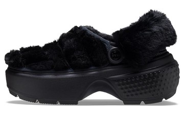WMNS CROCS STOMP QUILTED CLOGS BLACK