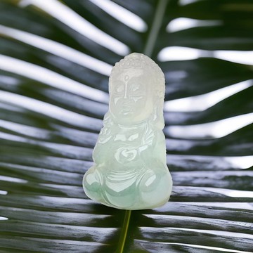 冰種翡翠寶寶佛項鍊 | 天然緬甸玉翡翠A貨 | 送禮