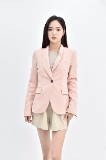 (S) zara 西裝長袖粉色外套