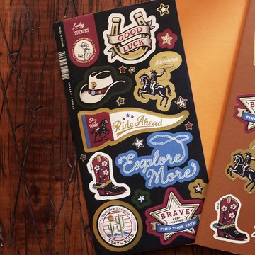 GOOD LUCK 限量冒險幸運燙金貼紙 二入