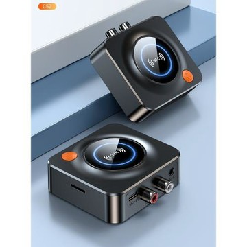 老功放RCA藍牙接收器5.1音頻適配器雙聲道支持TF卡MP3音樂播放器