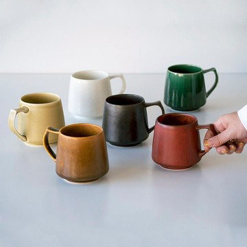 KIKI美濃燒馬克杯｜瓷製可微波 320ml (六色可選) 琥珀 C811CA