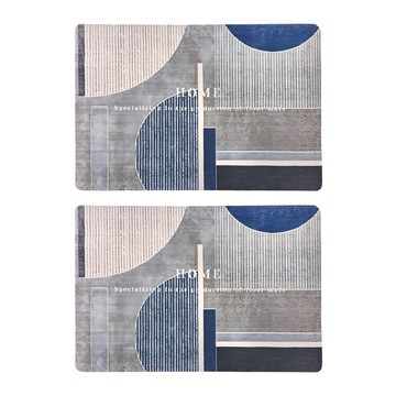 軟式珪藻土踏墊 吸水科技布表層 Q彈柔軟 方便清洗  40 x 60cm  幾何圓