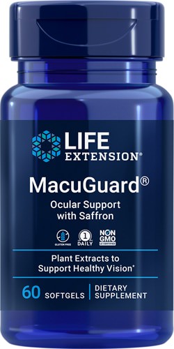 Life Extension MacuGuard Ocular Support with Saffron 60 Softgels