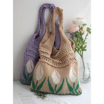 原創仙女復古編織袋單肩包文藝