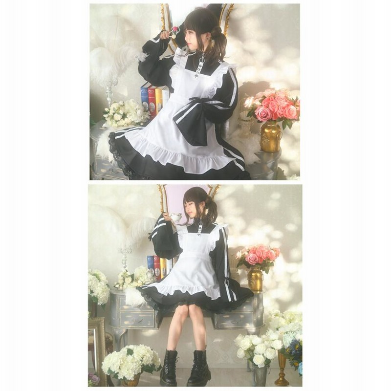 メイドジャージワンピース（あのね。）水色Lサイズ - メルカリ