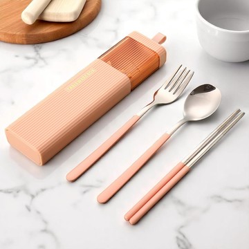 月光寶盒餐具組【4色可選】304不銹鋼馬卡龍餐具組 餐具 湯尺 叉子 筷子 環保餐具 不銹鋼餐具 環保筷 聖誕禮物 交換禮物