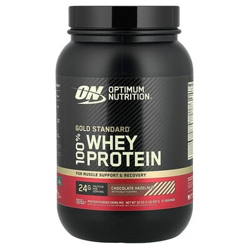 Optimum Nutrition, Gold Standard 全乳清蛋白，巧克力榛子味，2 磅（907 克）