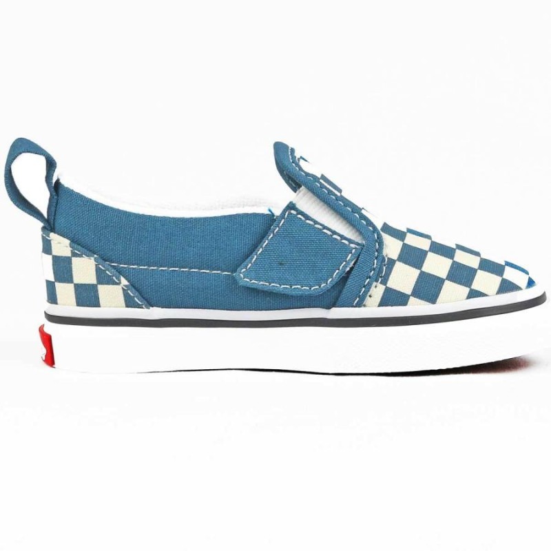 USA企画 バンズ キッズ スリッポンVans Kids Slip On V Blue / White