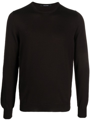 Tagliatore - fine-knit wool jumper - men - Virgin Wool - 48 - Brown