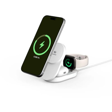 【Hipporizz】Zeno Qi2.2-25W 三合一折疊無線充電座｜白色 or 黑色