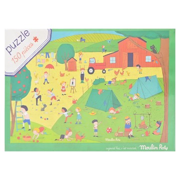 Moulin Roty 海報拼圖 鄉村生活 150片  1盒