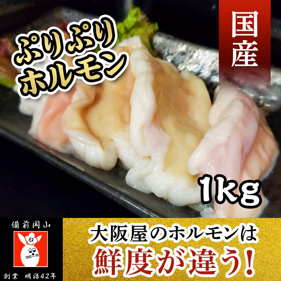 ぷりぷりホルモン（大トロホルモン）1ｋｇ 焼肉 バーベキュー  新鮮 贈答