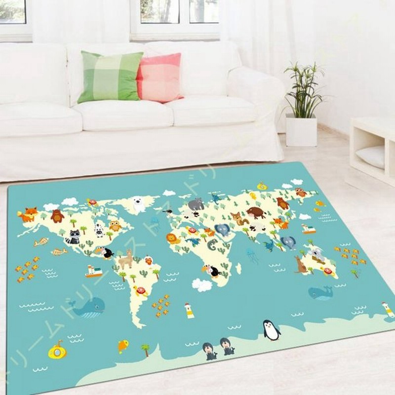 ラグ カーペット 子供部屋 北欧風 知育マット 洗える キッズラグ プリント 子ども ロードプレイマット 洗濯可能 遊べる デザインラグ アニマル柄 ライオン 通販 Lineポイント最大0 5 Get Lineショッピング