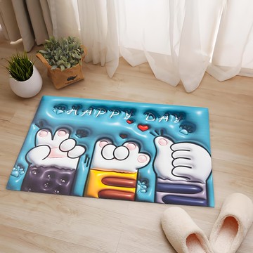 Cotton Field 棉花田傢飾 3D視覺吸水防滑地墊  60 x 40cm  HAPPY DAY  1個