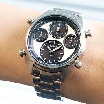 【SEIKO】精工 SFJ001P1 四眼計時 藍寶石鏡面 太陽能 鋼錶帶男錶 8A50-00A0S 銀白 42mm