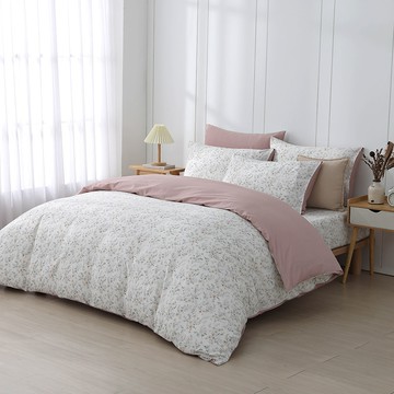 雙人薄被套特大床包組/ 100%精梳純棉 / 純棉 / 蜜拉 [鴻宇] 台灣製 - C20139