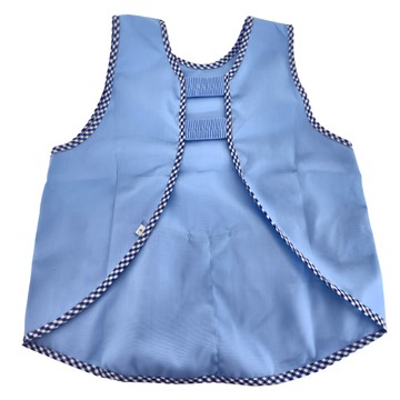 藍色系花邊經典幼兒輕便圍兜 - 波浪藍-8號  台灣製造  Cotton35%+Polyester65%  1件