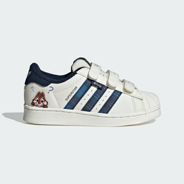 Adidas Superstar Cf C [IH3500] 中童 運動休閒鞋 魔鬼氈 迪士尼 奇奇蒂蒂 白 深藍