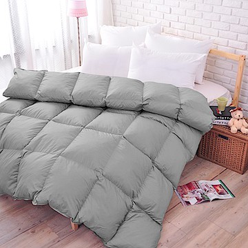 亞曼達Amanda 純天然水鳥羽絨被(100%羽絲絨)--雙人(中灰)