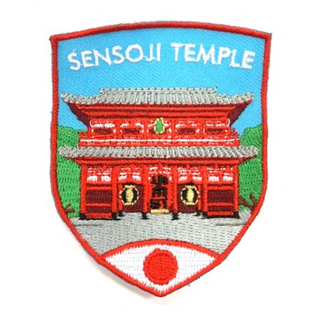 DIY刺繡徽章 日本 東京 淺草寺 外套電繡士氣章 INS打卡地標 貼章 補丁貼 燙布貼 徽章_廠商直送