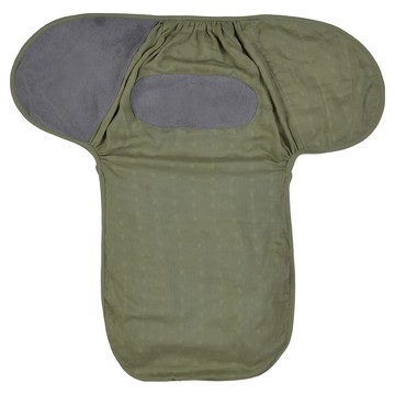 Swado 全階段靜音好眠包巾 美國髖關節協會認證 依寶寶階段性成長使用 親膚材質 專利沾黏布料 換尿布不吵醒寶寶  橄欖綠  1件