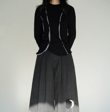 【手工流淌】復古中性復古風/多種穿法調節收腰針織衫