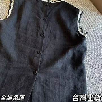 速.發 無袖上衣女夏季新款高端蕾絲花邊背心馬甲夏天薄款無袖上衣高級感 台出