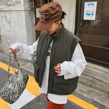 MANIFEST正韓🇰🇷  鋪棉背心外套 立體口袋 聖誕節 跨年首選 交換禮物  馬甲 保暖衣物 騎車 機車族 現貨商品